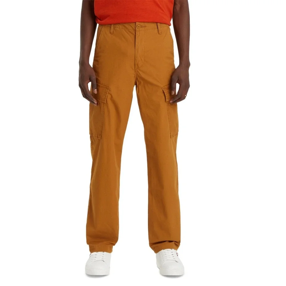 Levi's XX Cargo Taper Pants Mens 33x30 Stretch Sits Below Waist Ginger Brown NEW